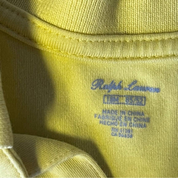 Ralph Lauren Yellow Half Button Down Baby Polo Shirt 18M - Picture 5 of 5
